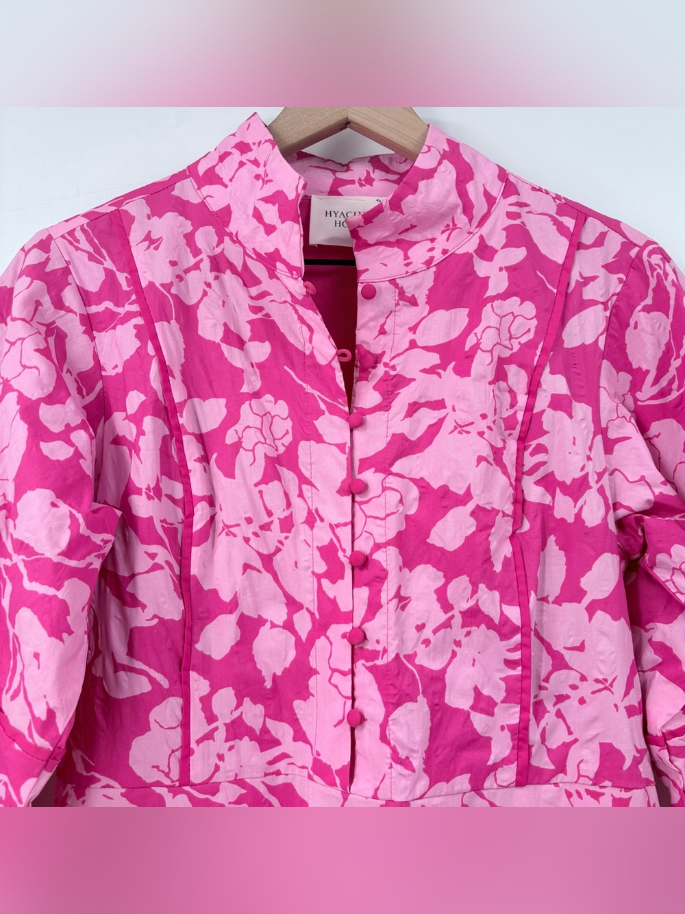 Hyacinth House Pink Textured Floral Hillsborough Midi Dress - Picture 8 of 16